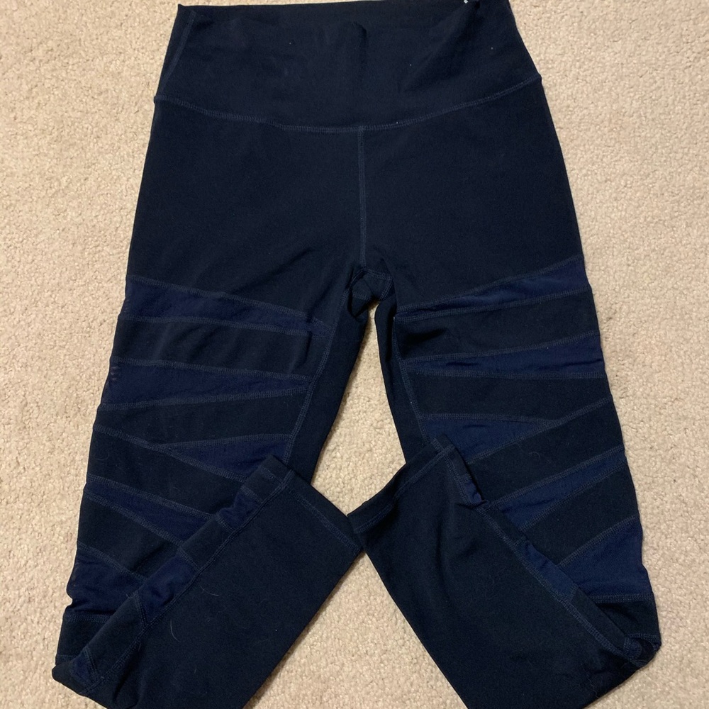 Til you collapse navy mesh leggings